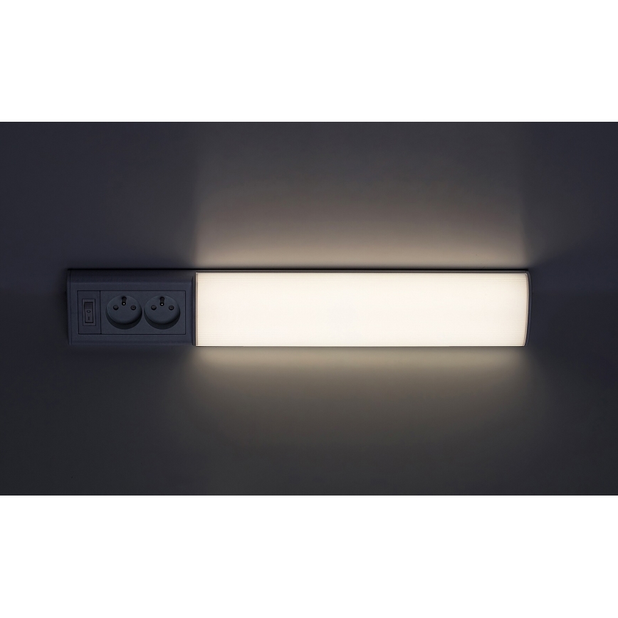 Rabalux - Réglette de cuisine avec prises LED/10W/230V 4000K 50 cm blanc