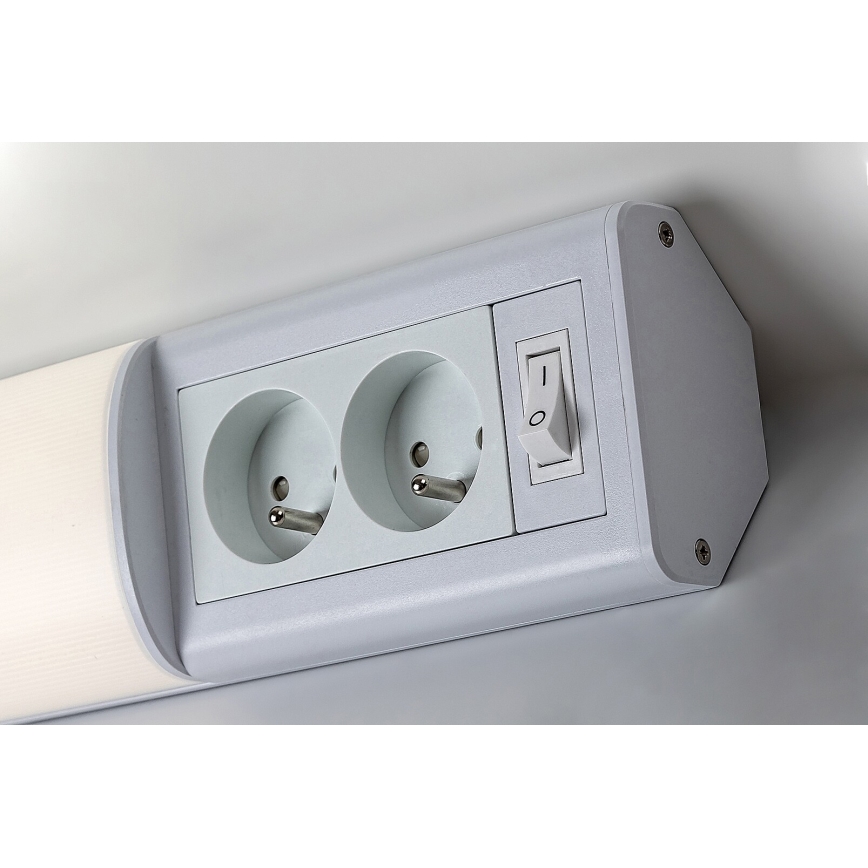 Rabalux - Réglette de cuisine avec prises LED/10W/230V 4000K 50 cm blanc