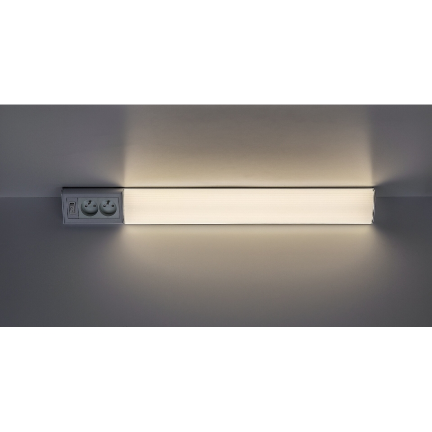 Rabalux - Réglette de cuisine avec prises LED/15W/230V 4000K 70 cm blanc