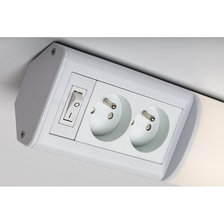 Rabalux - Réglette de cuisine avec prises LED/15W/230V 4000K 70 cm blanc