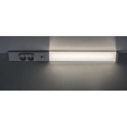 Rabalux - Réglette de cuisine avec prises LED/18W/230V 4000K 60 cm blanc
