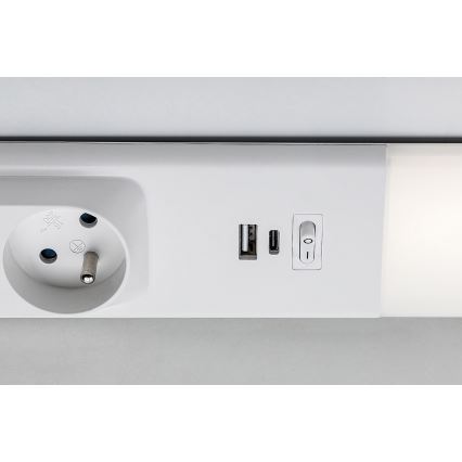 Rabalux - Réglette de cuisine avec prises LED/18W/230V 4000K 60 cm blanc