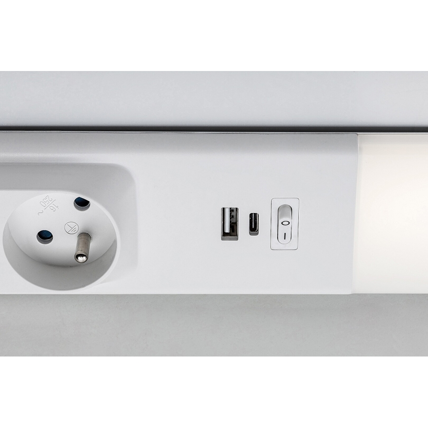 Rabalux - Réglette de cuisine avec prises LED/18W/230V 4000K 60 cm blanc