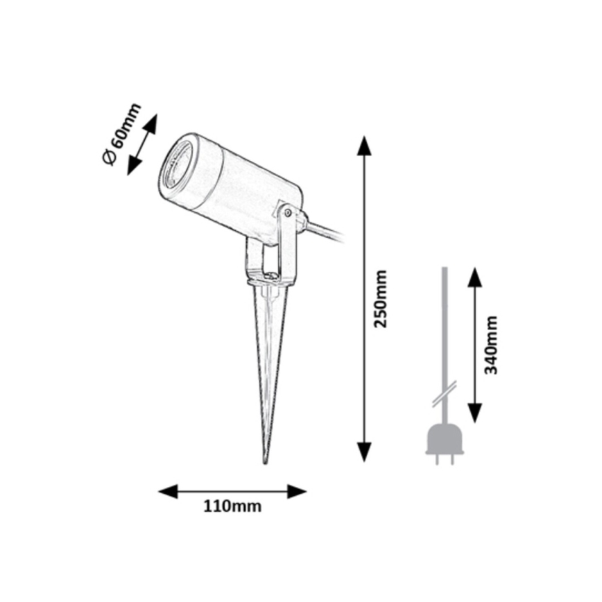 Rabalux - Buitenlamp 1xGU10/4W/230V IP65