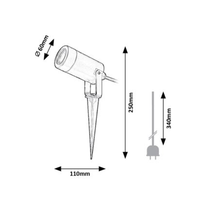 Rabalux - Buitenverlichting 1xGU10/4W/230V IP65