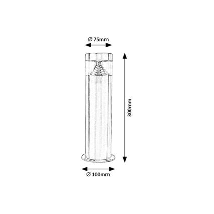 Rabalux - LED Buitenlamp LED/7W/230V 30 cm IP54