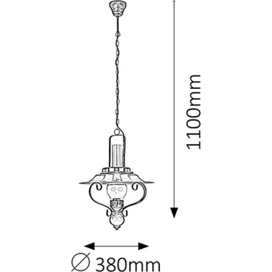 Rabalux - Hanglamp aan ketting 1xE27/60W/230V