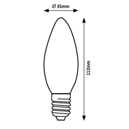 Rabalux - Ampoule LED C35 E14/2W/230V 3000K Classe énergétique A