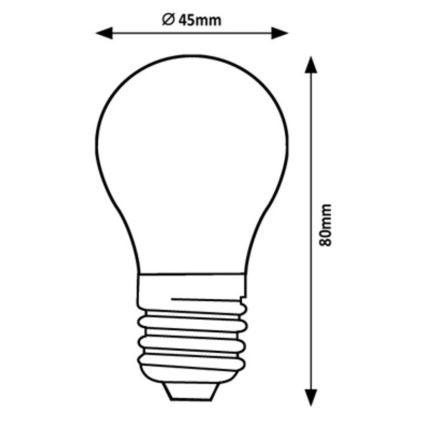 Rabalux - Ampoule LED G45 E27/2W/230V 3000K Classe énergétique A