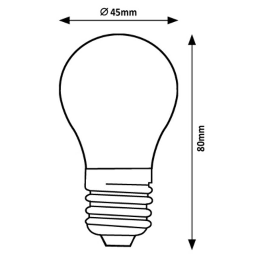 Rabalux - Ampoule LED G45 E27/2W/230V 3000K Classe énergétique A