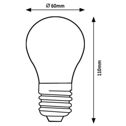 Rabalux - Ampoule LED A60 E27/4W/230V 3000K Classe énergétique A