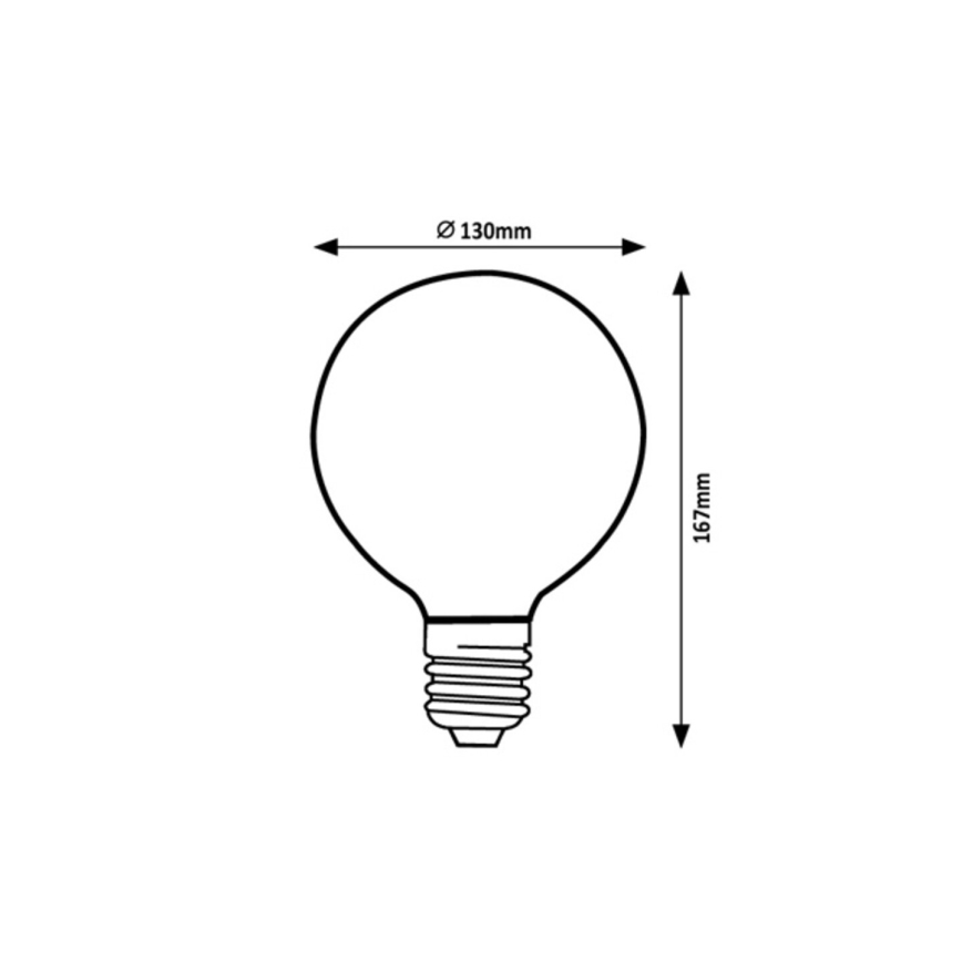 Rabalux - Decoratieve LED lamp G125 E27/3W/230V 1800K