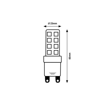 Rabalux - LED-lamp SMD G9/9W/230V 3000K