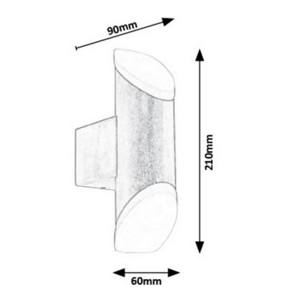 Rabalux - Applique murale extérieur LED/6W/230V IP44 270lm 3000K IP44