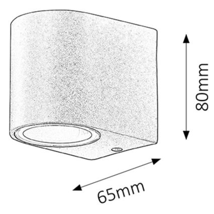 Rabalux - Applique murale extérieure 1xGU10/35W/230V IP44