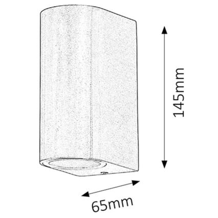 Rabalux - Buiten wandlamp 2xGU10/35W/230V IP44