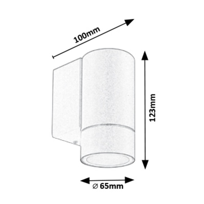 Rabalux - Applique murale extérieure 1xGU10/10W/230V IP54 gris