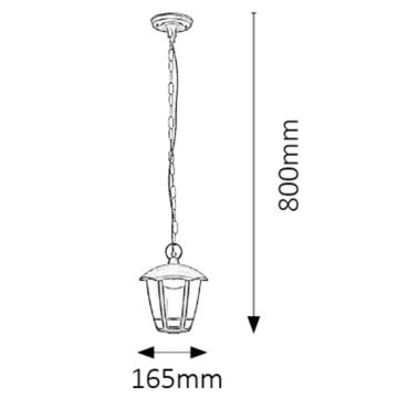 Rabalux - LED Hanglamp voor buiten LED/8W/230V IP44