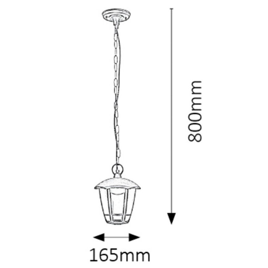 Rabalux - LED Hanglamp voor buiten LED/8W/230V IP44