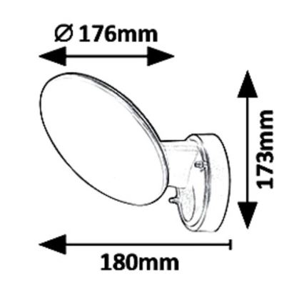 Rabalux 8134 - Applique murale LED extérieure VARNA LED/12W/230V IP54