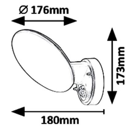 Rabalux - LED Buitenwandlamp met sensor LED/12W/230V IP54
