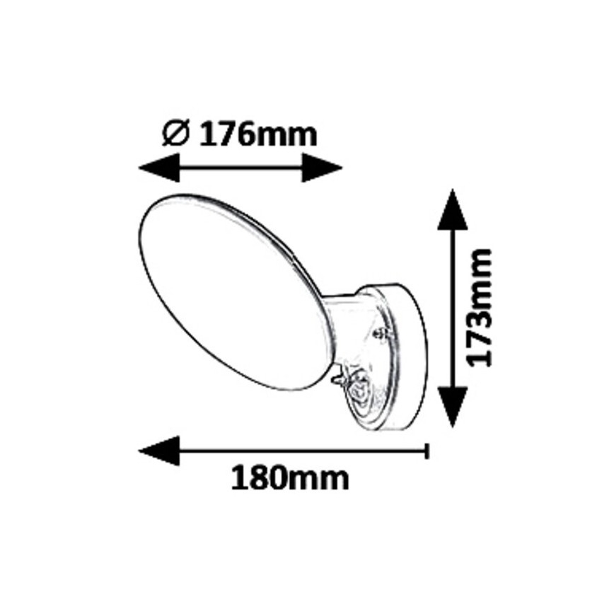 Rabalux - LED Buitenwandlamp met sensor LED/12W/230V IP54