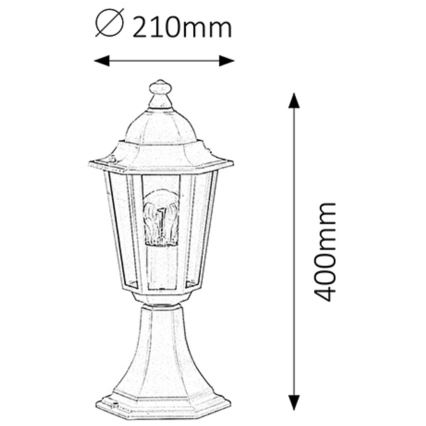 Rabalux - Buitenlamp 1xE27/60W/230V