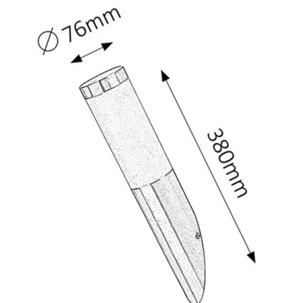 Rabalux 8261 - Buiten wandlamp INOX TORCH 1xE27/25W IP44