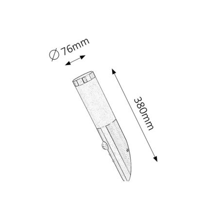 Rabalux - Applique murale extérieur avec détecteur 1xE27/25W/230V