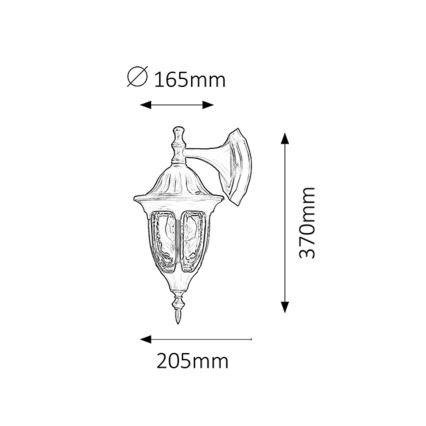 Rabalux - Buiten wandlamp 1xE27/60W/230V