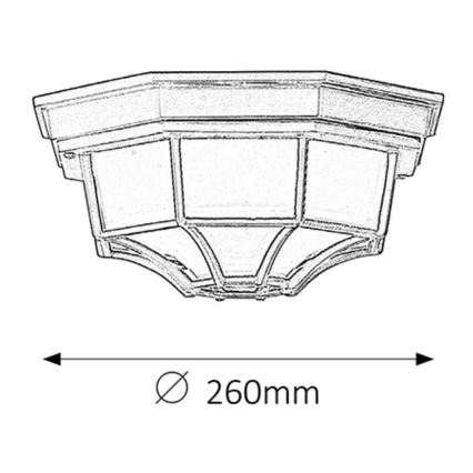 Rabalux - Plafondverlichting buiten 1xE27/100W/230V IP44