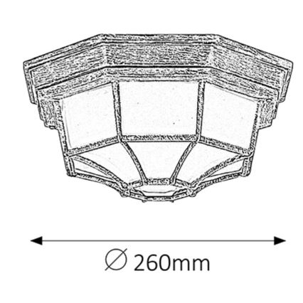 Rabalux - Plafondverlichting buiten 1xE27/100W/230V IP44