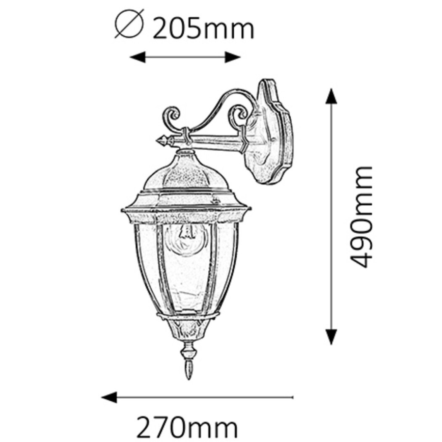 Rabalux - Buiten wandlamp 1xE27/100W/230V IP44