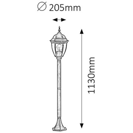 Rabalux - Buitenlamp 1xE27/100W/230V IP44 113 cm