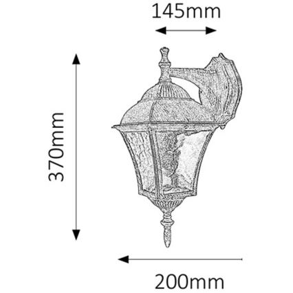 Rabalux - Buiten wandlamp 1xE27/60W/230V IP44