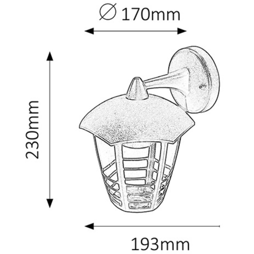 Rabalux - Buiten wandlamp 1xE27/60W/230V IP44