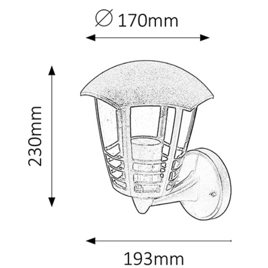 Rabalux - Buiten wandlamp 1xE27/60W/230V IP44