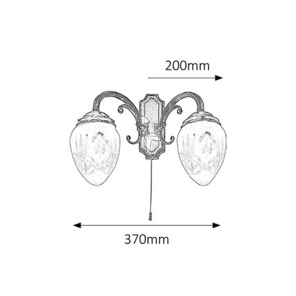 Rabalux - Wandlamp 2xE14/40W/230V