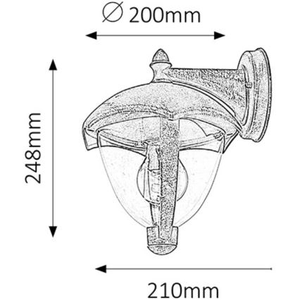 Rabalux - Luminaire extérieur 1xE27/40W/230V IP44