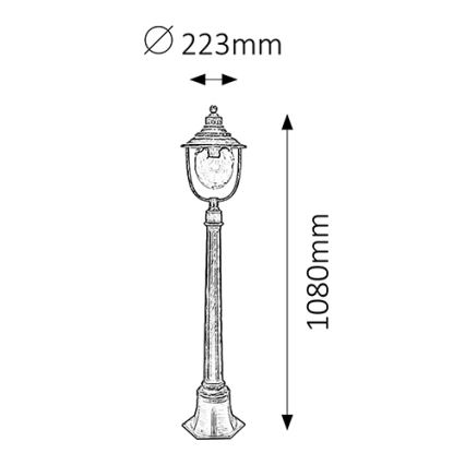 Rabalux - Buitenlamp 1xE27/60W/230V