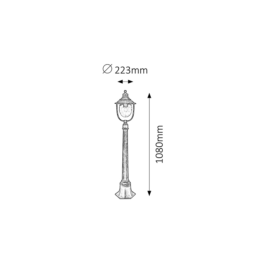 Rabalux - Lampadaire extérieur 1xE27/60W/230V