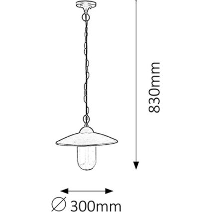 Rabalux - Hanglamp voor buiten 1xE27/60W IP44