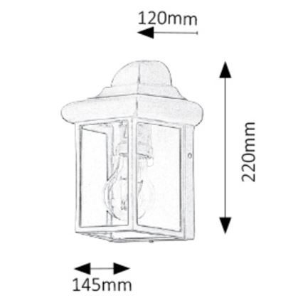 Rabalux - Buiten wandlamp 1xE27/60W/230V IP43