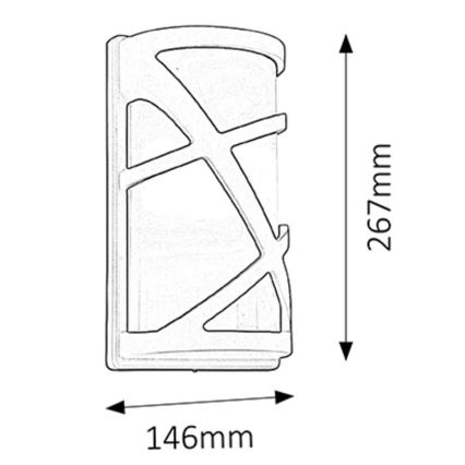 Rabalux - Applique murale extérieure 1xE27/40W IP54