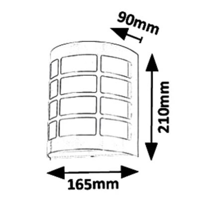 Rabalux 8799 - Applique murale d'extérieur SEVILLA 1xE27/11W/230V IP44