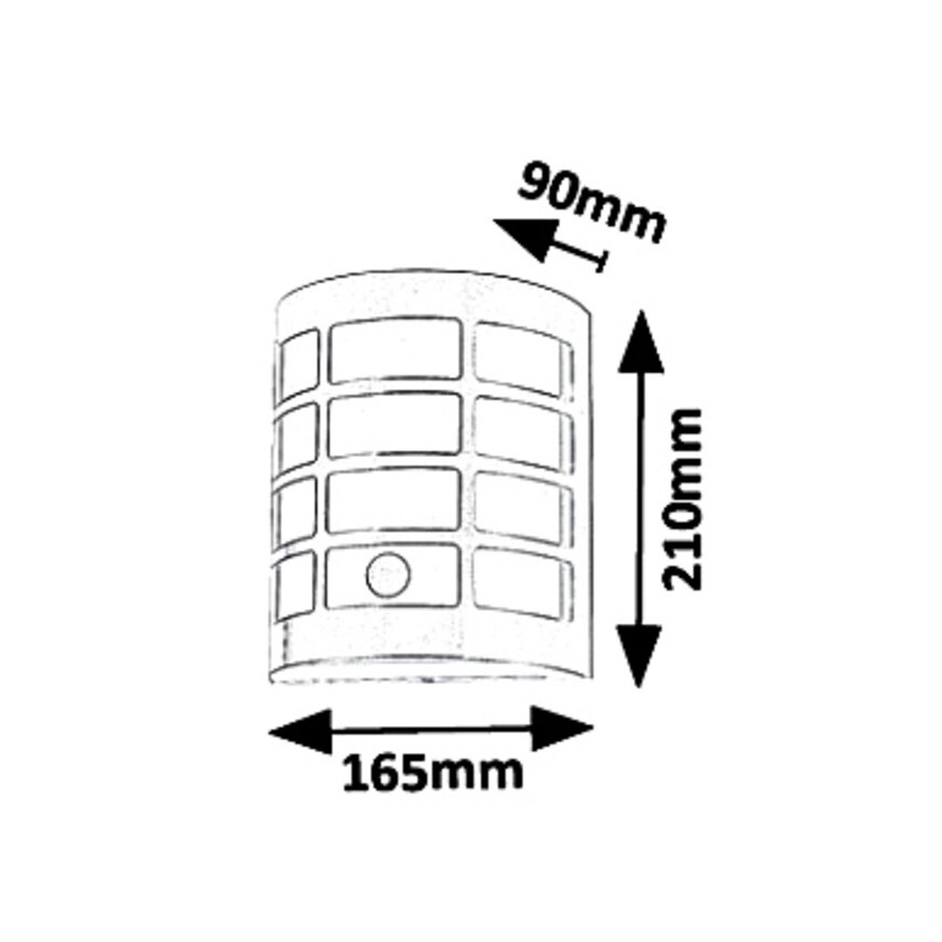 Rabalux 8800 - Wandlamp voor buiten met sensor SEVILLA 1xE27/11W/230V IP44