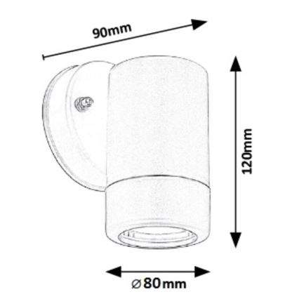 Rabalux - Buiten wandlamp 1xGU10/10W/230V IP44