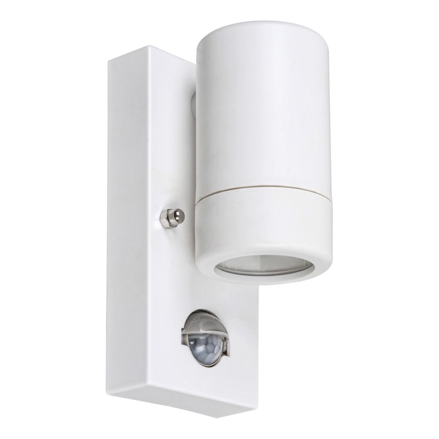 Rabalux 8838 - Witte buiten wandlamp met sensor MEDINA 1x GU10 / 10W / 230V