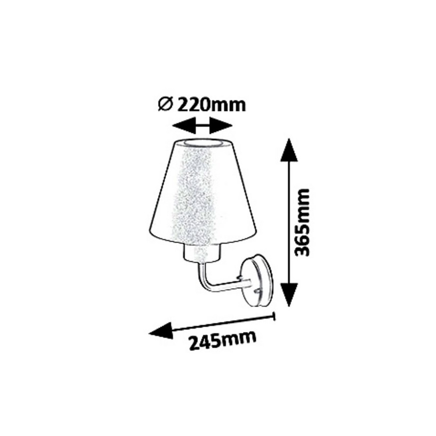 Rabalux 8844 - Applique murale extérieure FAVARA 1xE27/14W/230V IP44