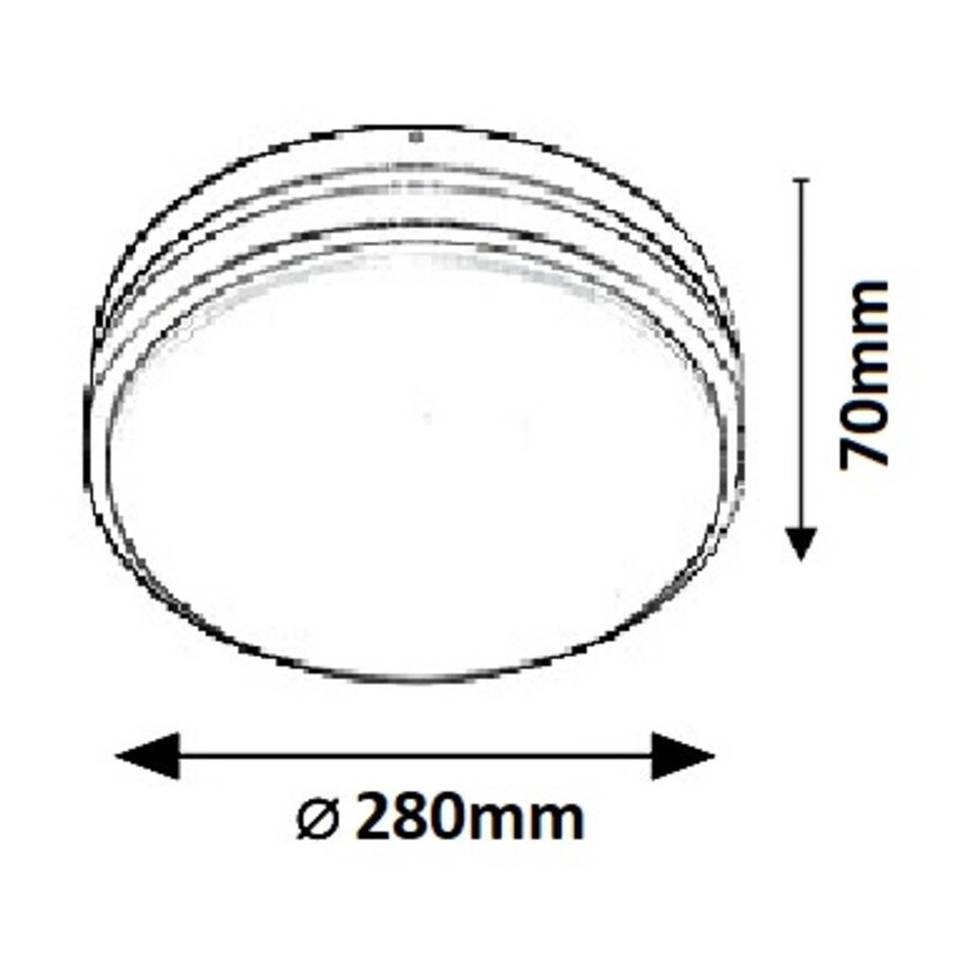 Rabalux - LED buitenplafondlamp HAMBURG LED/12W/230V IP44